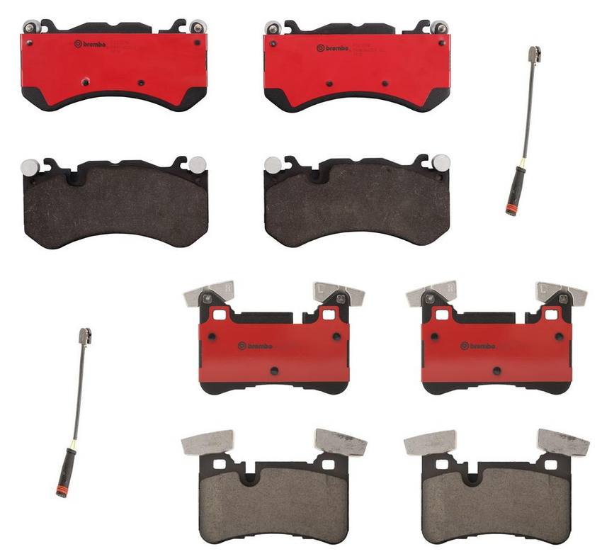 Audi Mercedes Brake Pads Kit - Front and Rear (Ceramic) 4G0698151AC - Brembo 3724875KIT